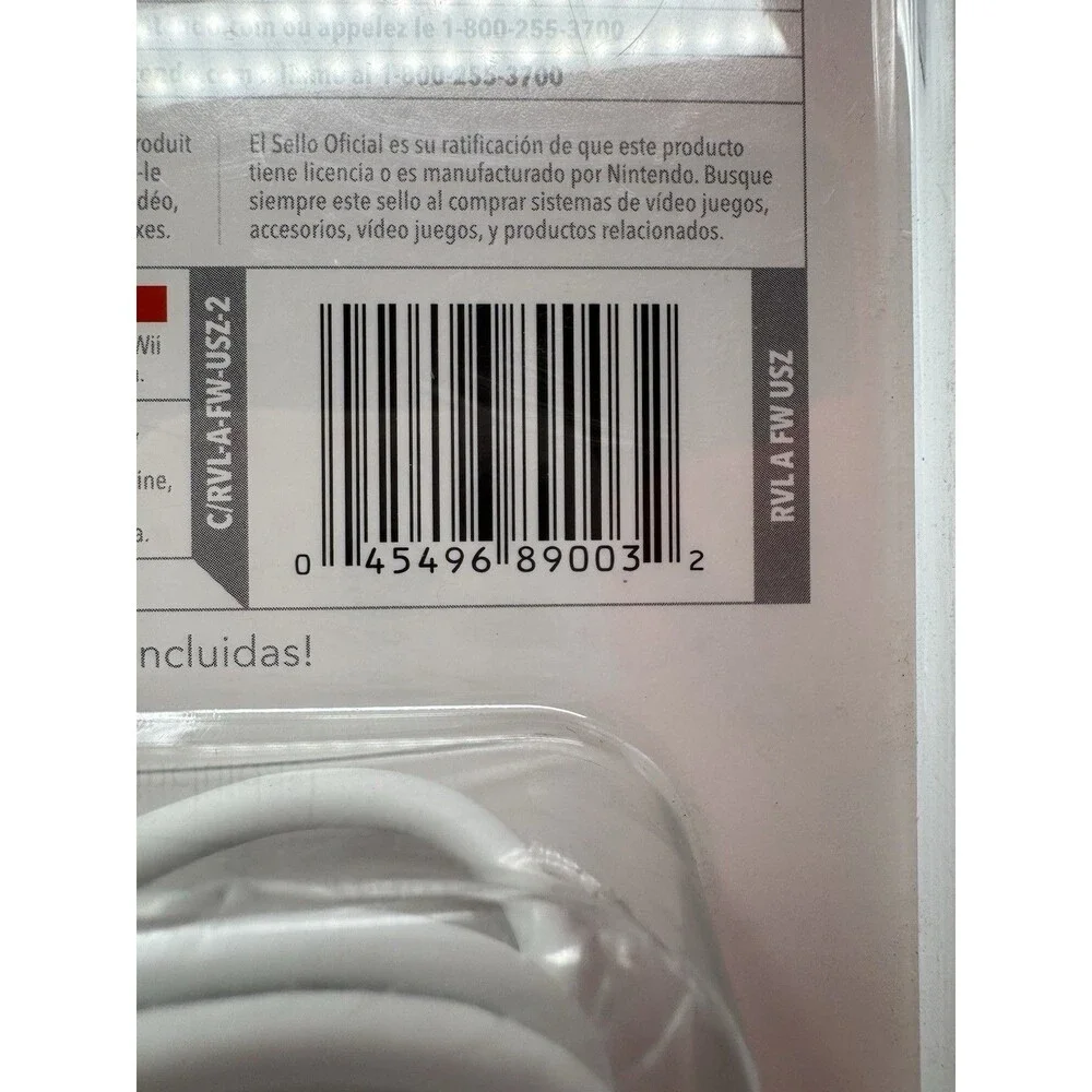 Nintendo Wii Nunchuk Controller White OEM RVL-004 New Sealed